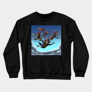 Flying monkeys having a wonderful happy party time! Crewneck Sweatshirt